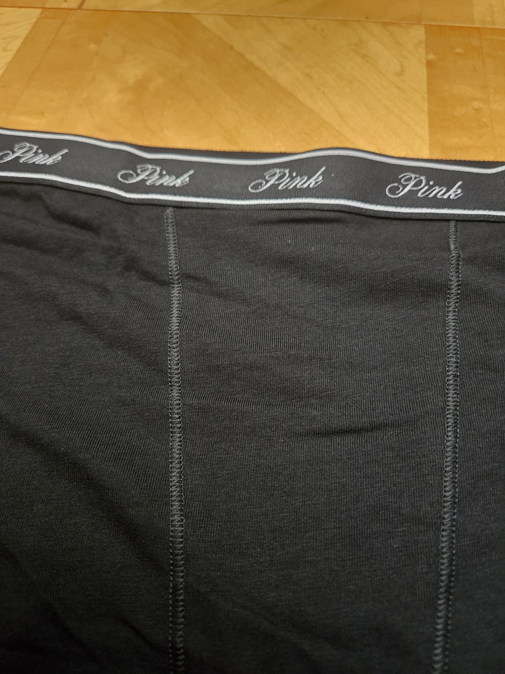 PINK Victoria's Secret Black Boxer Briefs with Branded Waistband 4 Pair